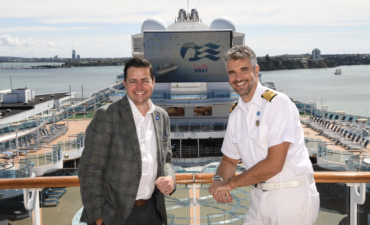 Stuart Allison with Captain Andrea Spinardi master of Royal Princess.